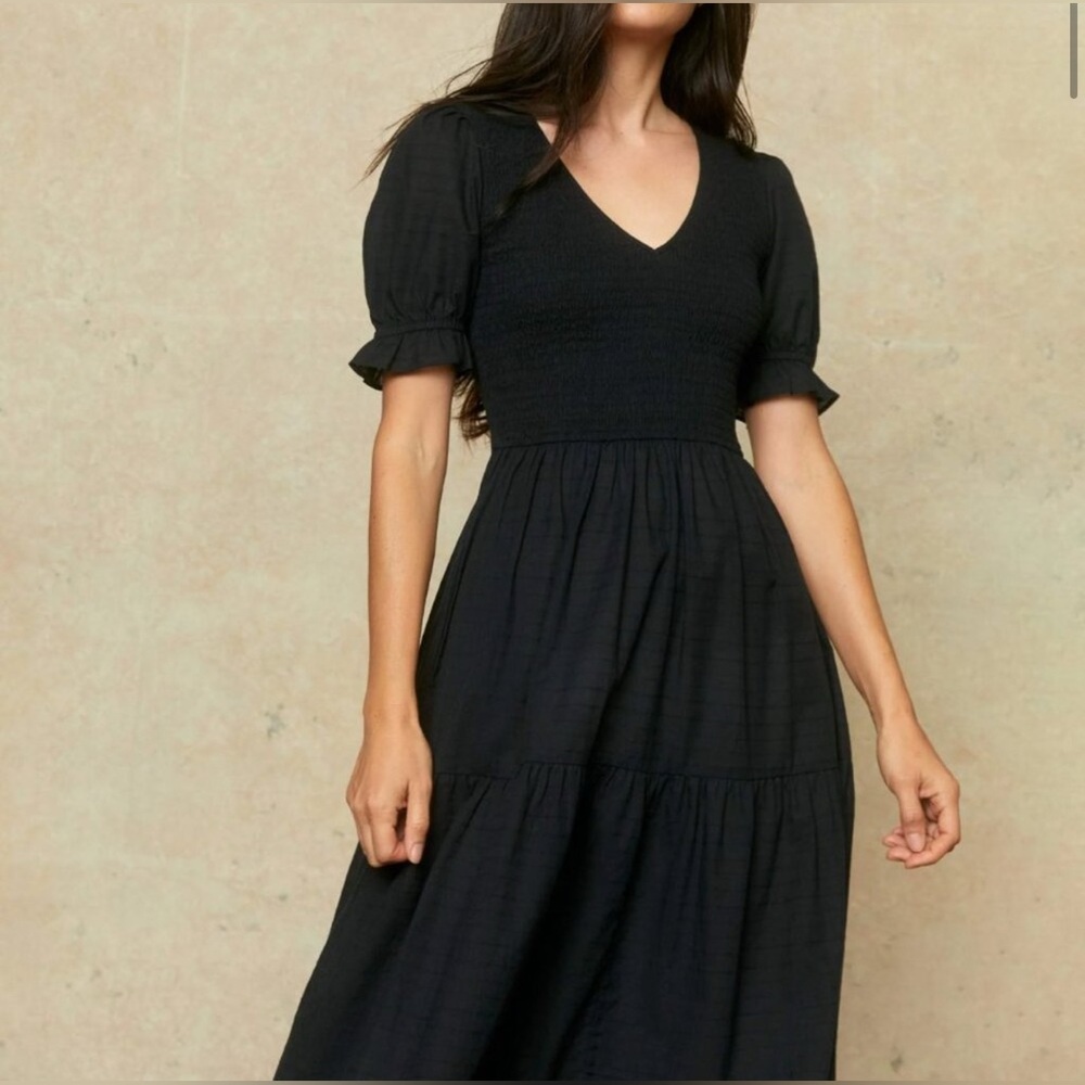 Christy Dawn Brooklyn Dress in Noir Weave - Picture 2 of 8